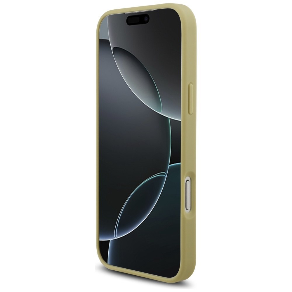 Etui Guess Rhinestone Triangle Logo do iPhone 17 Pro Max złoty